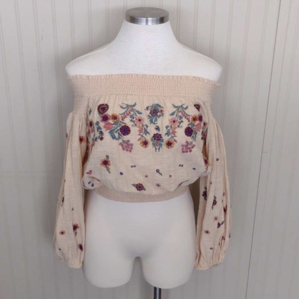 Women's Free People Tops Free People Saachi Smocked Top - Picture 3 of 3